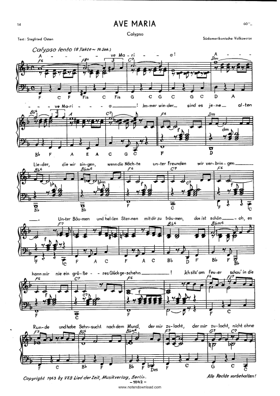 Ave Maria (Klavier Solo mit Text) (Klavier Gesang  Gitarre) von Perikles Fotopoulus (Calypso)