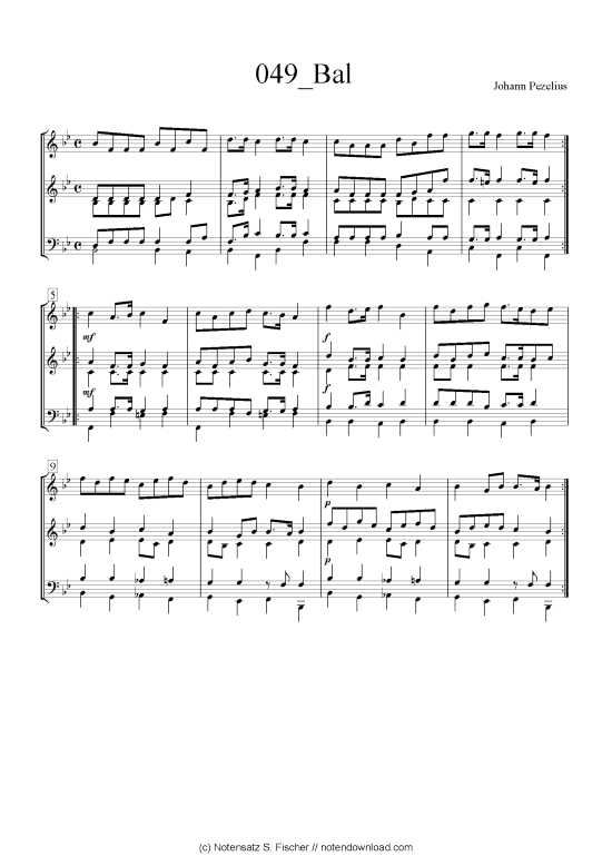 Bal (Quintett in C) (Quintett (Blech Brass)) von Johann Pezelius