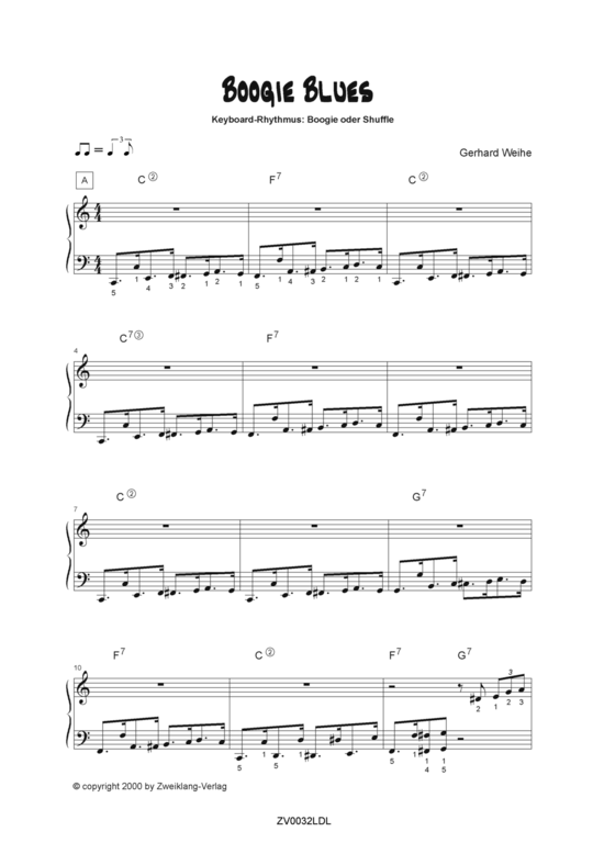 Boogie Blues (Klavier Solo) (Klavier Solo) von Gerhard Weihe