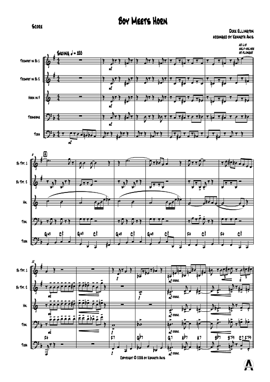 Boy Meets Horn (Blechbl auml serquintett) (Quintett (Blech Brass)) von Duke Ellington