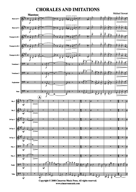 Chorales and Imitations (Brass Ensemble) (Ensemble (Blechbl ser)) von Michael Stewart