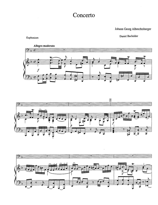 Concerto (Euphonium + Klavier) (Klavier  Euphonium) von J.G. Albrechtsberger