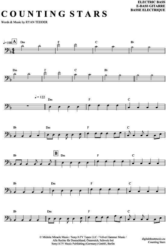counting stars words