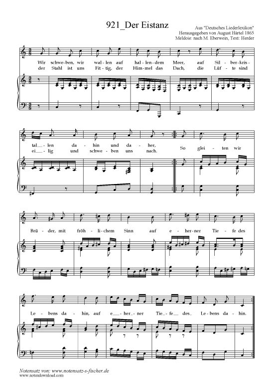 Der Eistanz (Klavier + Gesang) (Klavier  Gesang) von Text Herder