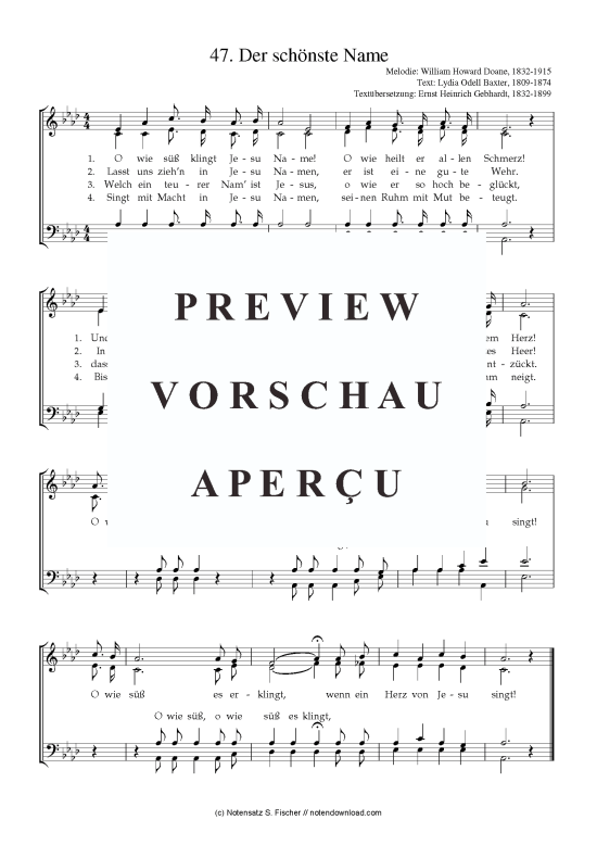 Der sch nste Name (Gemischter Chor) (Gemischter Chor) von William Howard Doane 1832-1915  Lydia Odell Baxter 1809-1874