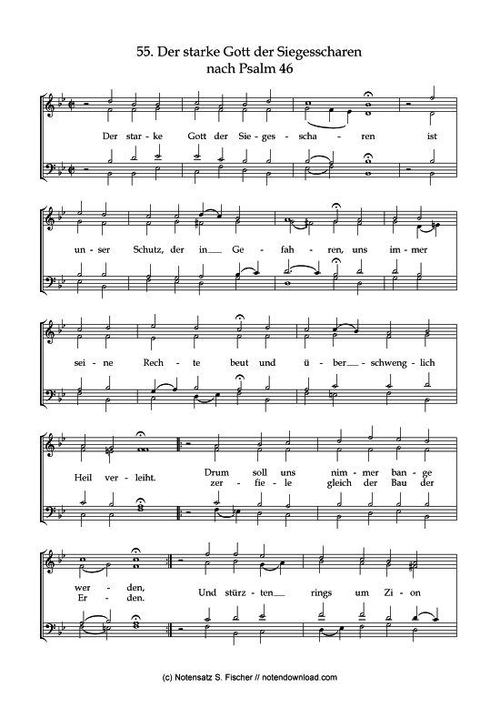 Der starke Gott der Siegesscharen (Gemischter Chor) (Gemischter Chor) von Psalme des Kantons Schaffhausen (1867)