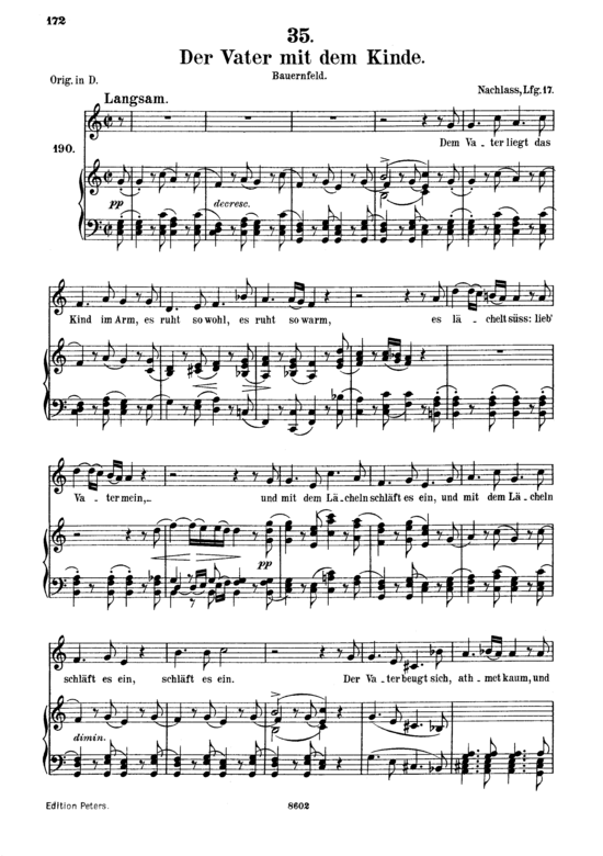 Der Vater mit dem Kinde D.906 (Gesang mittel + Klavier) (Klavier  Gesang mittel) von Franz Schubert