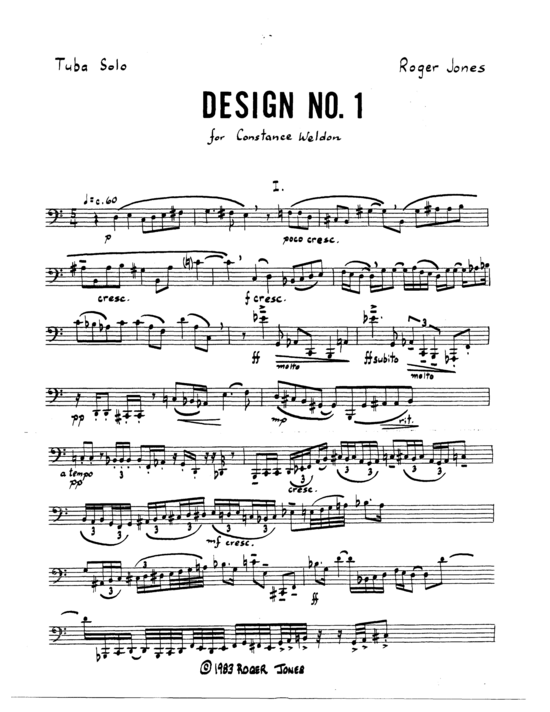Design No. 1 (Tuba Solo) (Tuba (Solo)) von Roger Jones