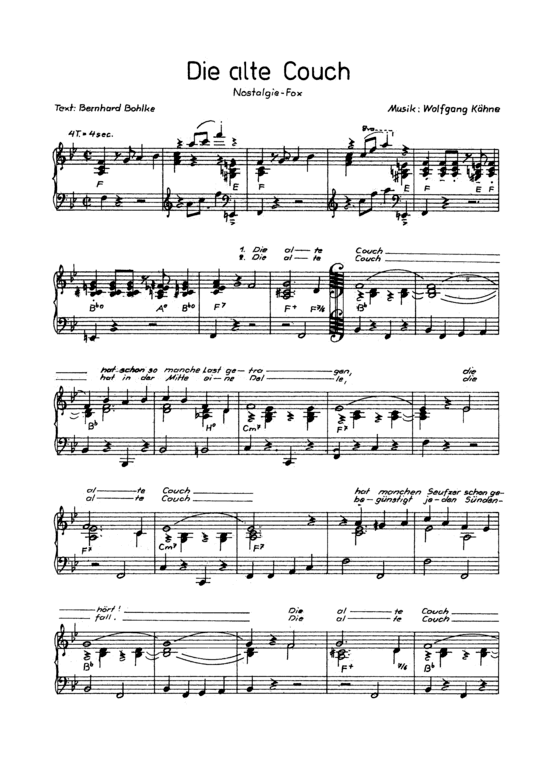 Die alte Couch (Klavier Solo mit unterlegtem Text) (Klavier Solo) von Rainer Luhn 