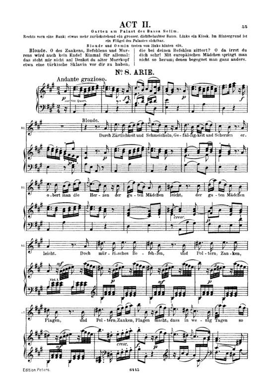 Durch Z rtlichkeit und Schmeicheln (Klavier + Sopran Solo) (Klavier  Sopran) von W. A. Mozart (K.384)