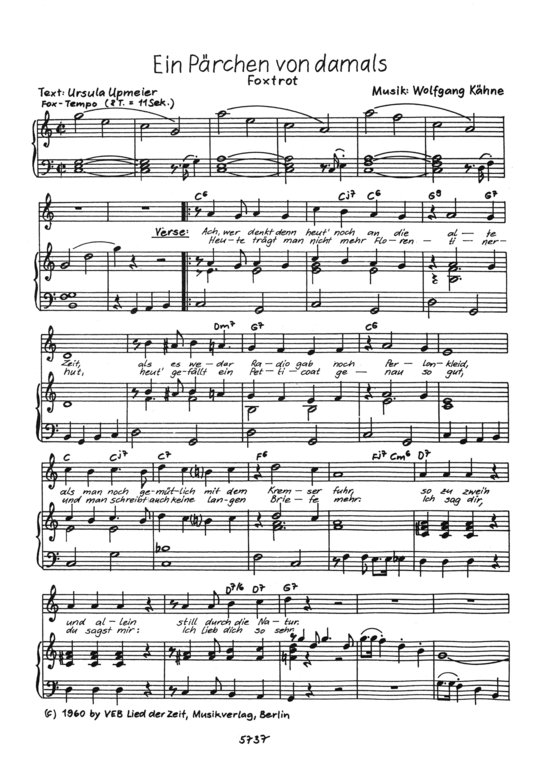 Ein P auml rchen von damals (Klavier + Gesang) (Klavier Gesang  Gitarre) von Helga Brauer  Die Ping Pongs