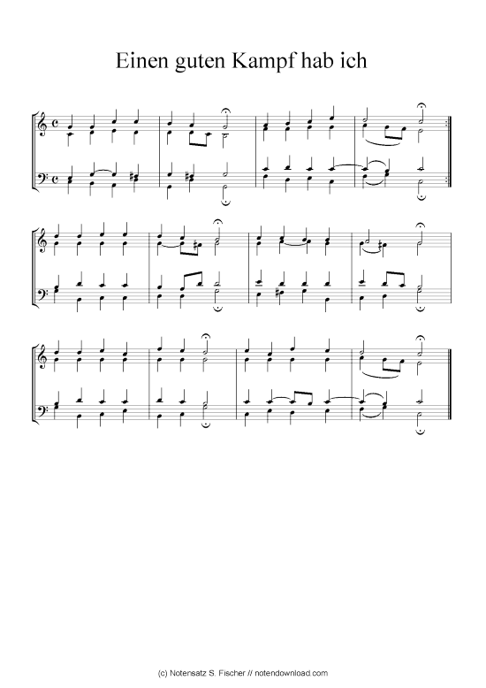 Einen guten Kampf hab ich (Klavier Solo) (Klavier Solo) von Johann Ch. G. Stade (Hrsgb.) 1830