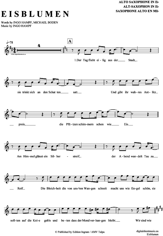 Eisblumen (Alt-Sax) (Alt Saxophon) von Eisblume