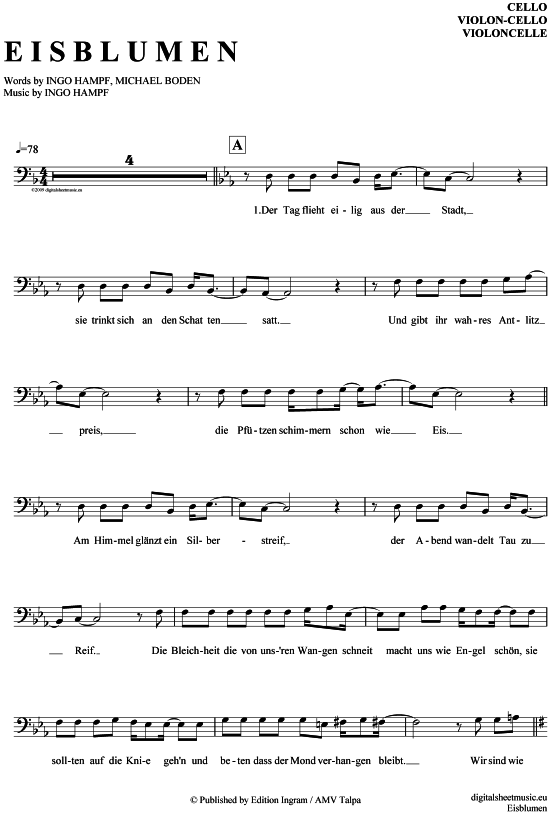 Eisblumen (Violon-Cello) (Violoncello) von Eisblume