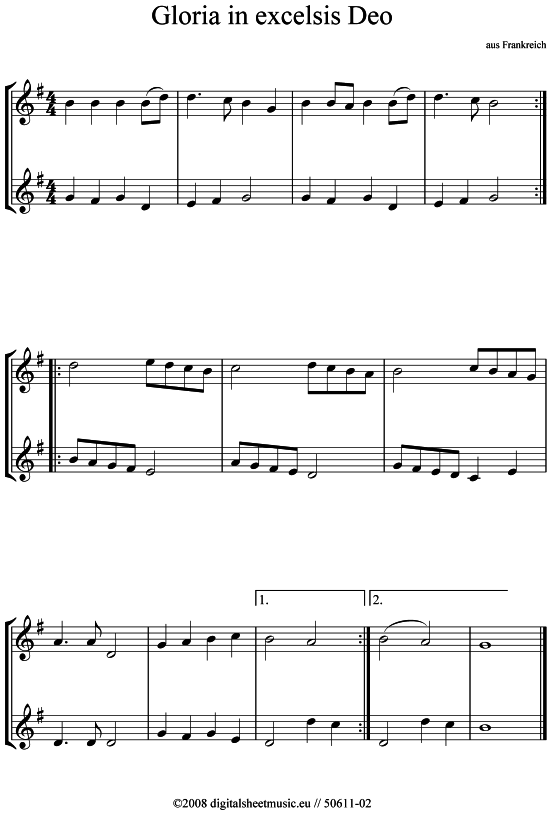 Engel lassen laut erschallen (2x Trompete in B) (Duett (Trompete)) von Weihnachtslied (sehr einfach)