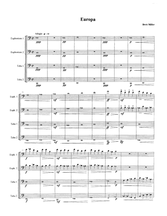 Europa (Tuba Quartett EETT) (Quartett (Tuba)) von Brett Miller
