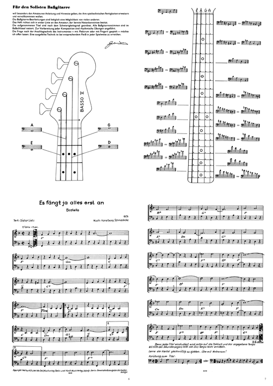 F uuml r den Solisten Bassgitarre (E-Bass) (E Bass) von 1972