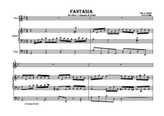 Fantasia (Orgel + Oboe) (Orgel  Oboe) von Johann-Ludwig Krebs (1713-1780)