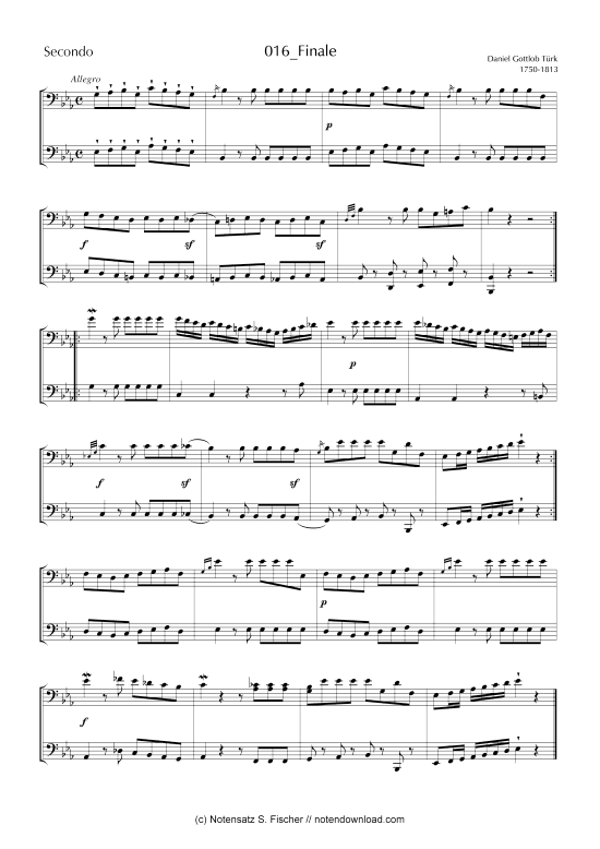 Finale (Klavier vierh ndig) (Klavier vierh ndig) von Daniel Gottlob T rk (1756-1813) 