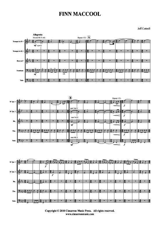 Finn MacCool (Blechbl auml serquintett) (Quintett (Blech Brass)) von Jeff Cottrell