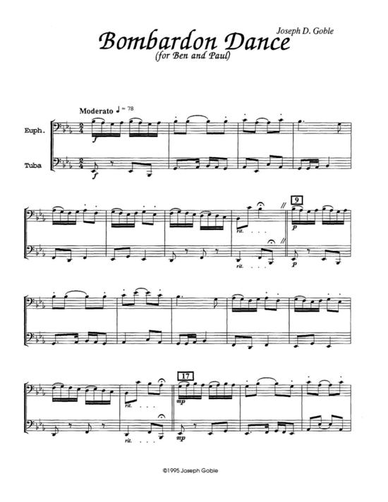 Five Graded Intermediate Duets Duett für Euphonium + Tuba PDF Noten