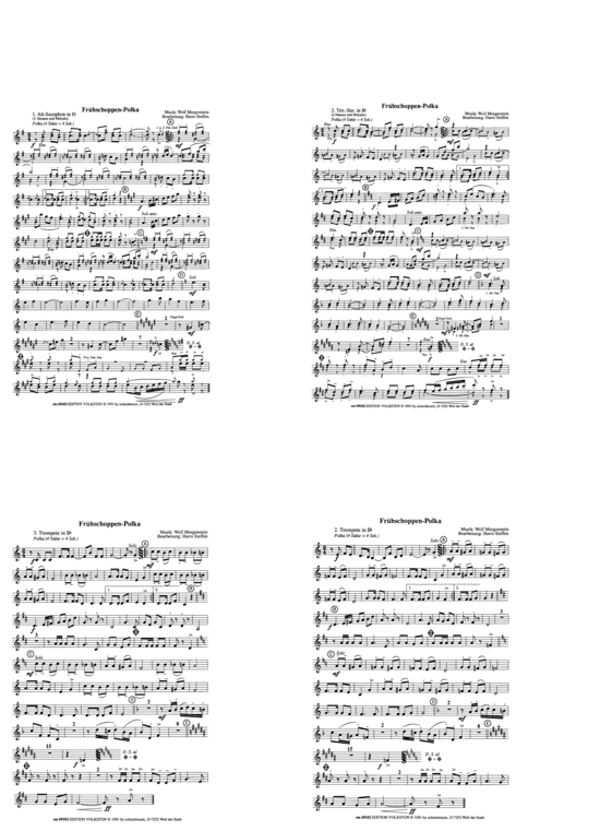 Fr uuml hschoppen Polka (Blasorchester - Combo) (Blasorchester) von Wolf Morgenstein