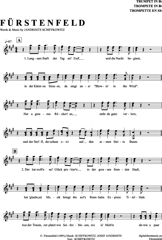 F rstenfeld (Trompete in B) (Trompete) von STS