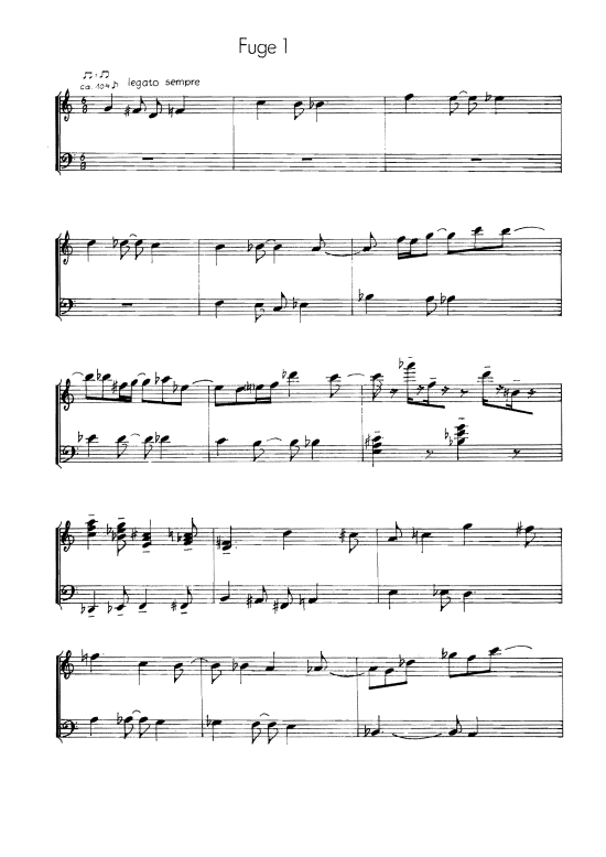 Fuge 1 (Klavier Solo) (Klavier Solo) von Frank Petzold