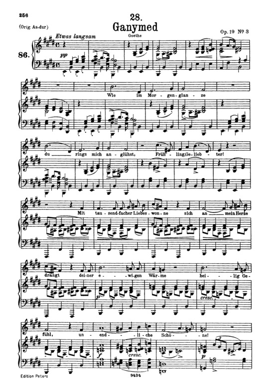 Ganymed D.544 (Gesang tief + Klavier) (Klavier  Gesang tief) von Franz Schubert