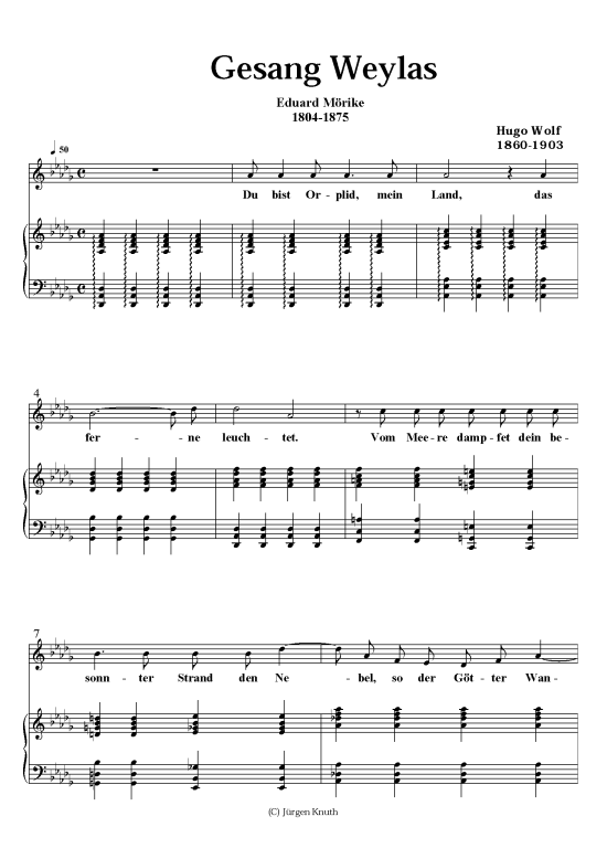 Gesang Weylas (Klavier + Gesang) (Klavier  Gesang) von Hugo Wolf