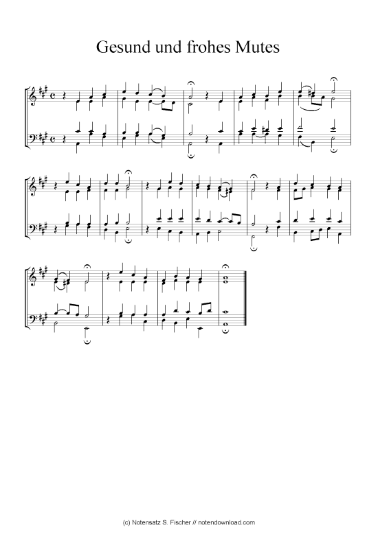 Gesund und frohes Mutes (Klavier Solo) (Klavier Solo) von Johann Ch. G. Stade (Hrsgb.) 1830