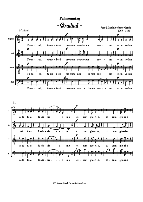 Gradual (Gemischter Chor) (Gemischter Chor) von Jose-Mauricio-Nunes Garcia (1767-1830)