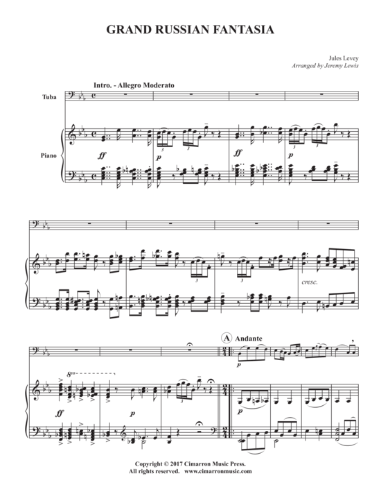 Grand Russian Fantasia (Tuba + Klavier) (Klavier  Tuba) von Jules Levy