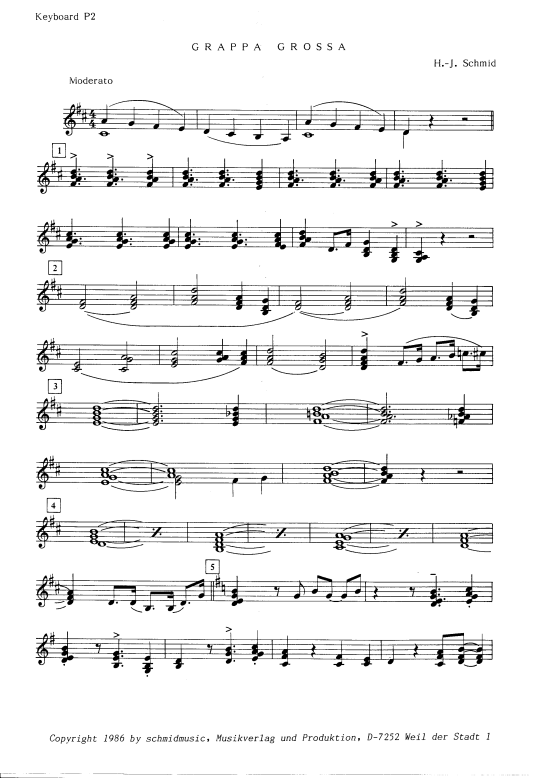 Grappa Grossa Stimmensatz (Akkordeonorchester) (Akkordeonorchester) von Hans-J uuml rgen Schmid (Shuffle 150 Boogie)