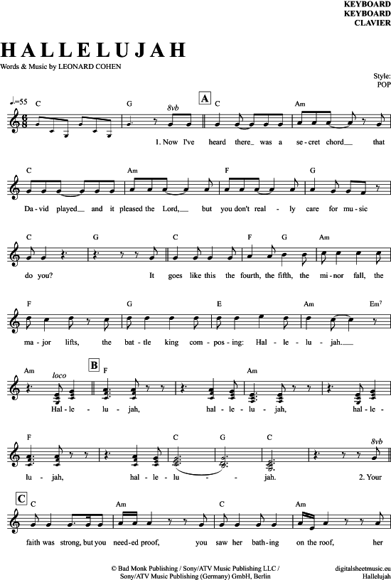 Hallelujah On Keyboard ubicaciondepersonas.cdmx.gob.mx