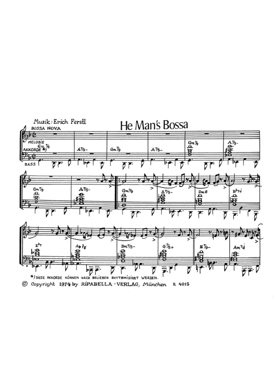 He Man s Bossa (Klavier Solo) (Klavier Solo) von Erich Ferstl