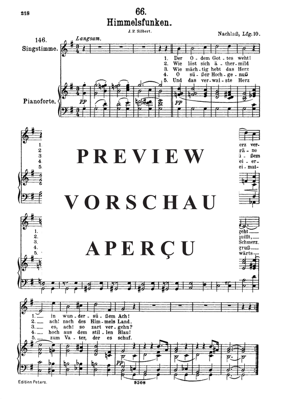 Himmelsfunken D.651 (Gesang hoch + Klavier) (Klavier  Gesang hoch) von Franz Schubert