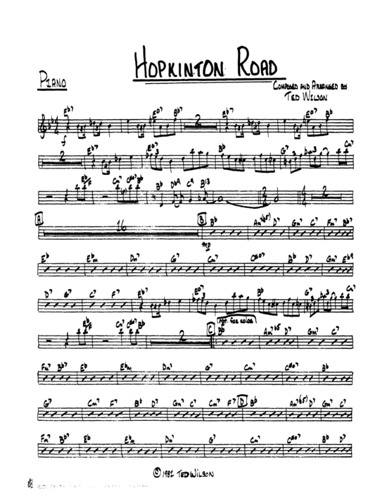 Hopkinton Road (Combo Band (+ Tuba Solo)) (Combo Band (mit 1 Bl ser)) von Ted Wilson