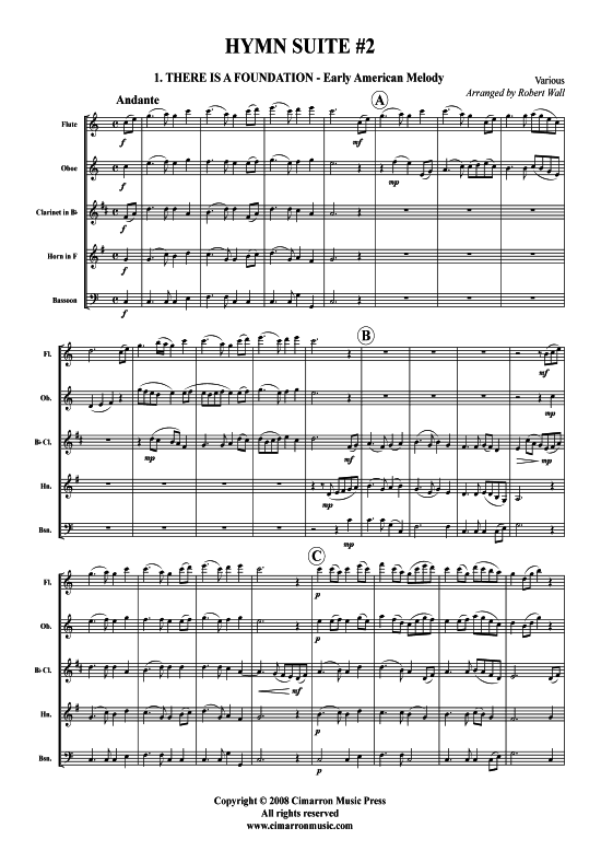 Hymn Suite 2 150 3 S auml tze (Holzbl auml ser-Quintett) (Quintett (Holzbl ser)) von Verschiedene Verfasser