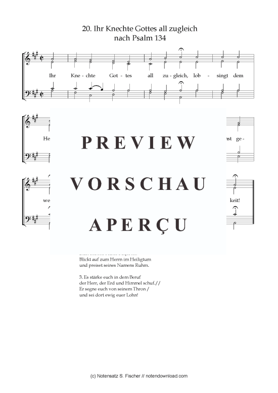 Ihr Knechte Gottes all zugleich (Gemischter Chor) (Gemischter Chor) von Psalme des Kantons Schaffhausen (1867)