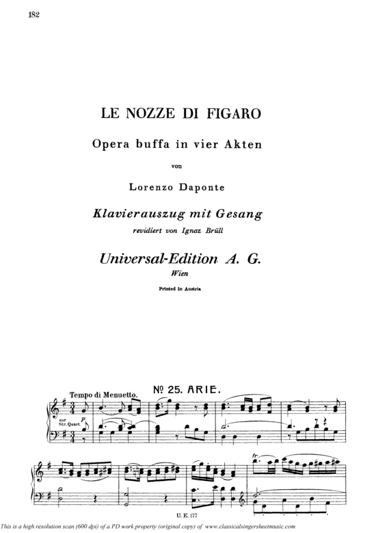 Il capro e la capretta (Klavier + Mezzo Alt Solo) (Klavier  Alt) von W. A. Mozart (K.492)