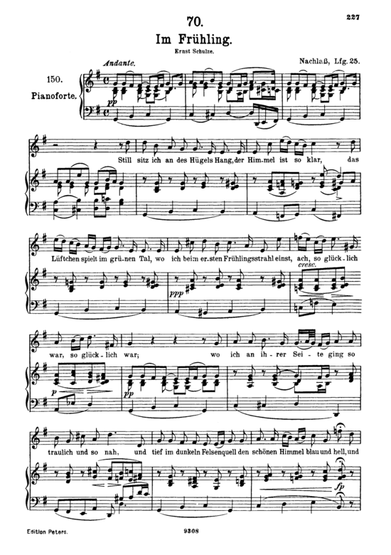 Im Fr hling D.882 (Gesang hoch + Klavier) (Klavier  Gesang hoch) von Franz Schubert