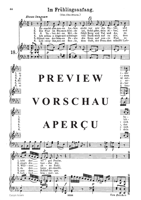 Im Fr hlingsanfang K.497 (Gesang hoch + Klavier) (Klavier  Gesang hoch) von Wolfgang Amadeus Mozart