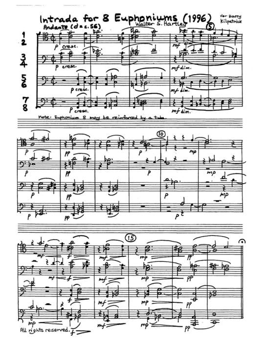 Intrada and Gigue (Euphonium Ensemble 8 Euphoniums) (Ensemble (Blechbl ser)) von Walter Hartley