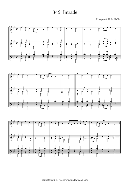 Intrade (Quartett in C) (Quartett (4 St.)) von H. L. Ha ler