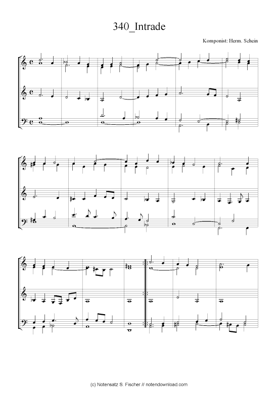 Intrade (Quartett in C) (Quartett (4 St.)) von Herm. Schein