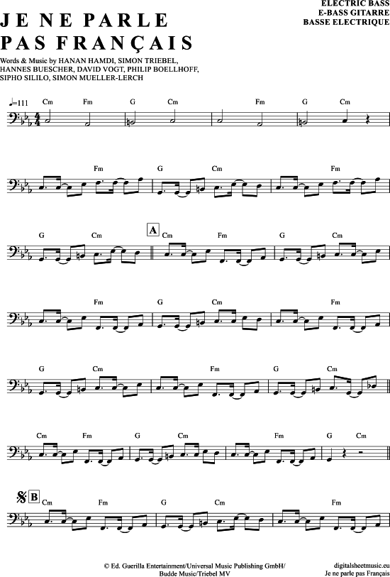 Je Ne Parle Pas Francais EBass