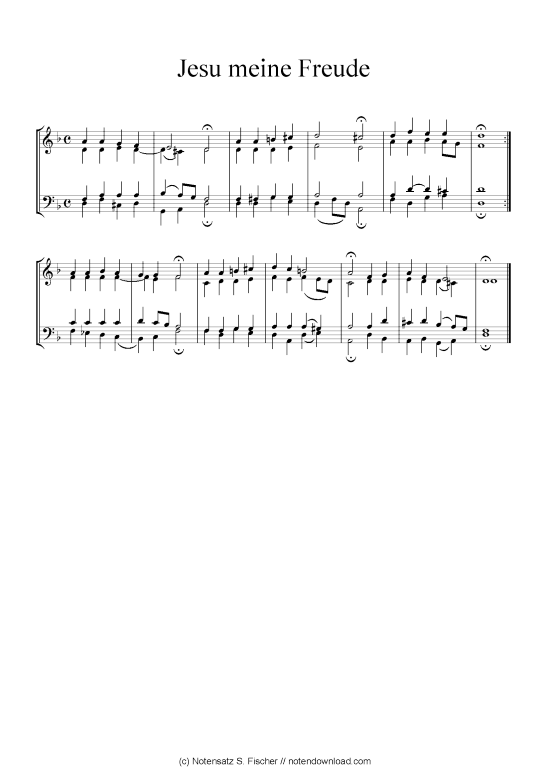 Jesu meine Freude (Klavier Solo) (Klavier Solo) von Johann Ch. G. Stade (Hrsgb.) 1830