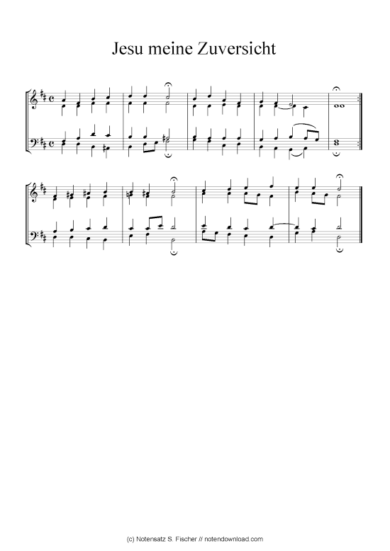 Jesu meine Zuversicht (Klavier Solo) (Klavier Solo) von Johann Ch. G. Stade (Hrsgb.) 1830
