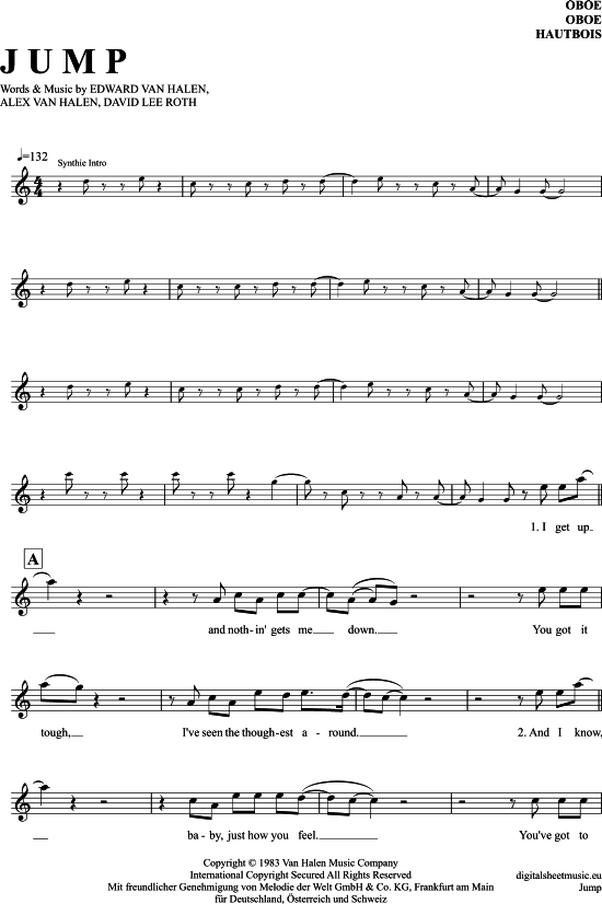 Jump (Oboe) (Oboe Fagott) von Van Halen